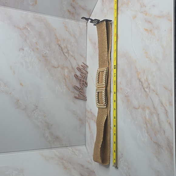 Gold elastic belt 2x new - Picture 5 of 6